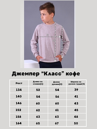 Детский джемпер "Класс" / Кофе